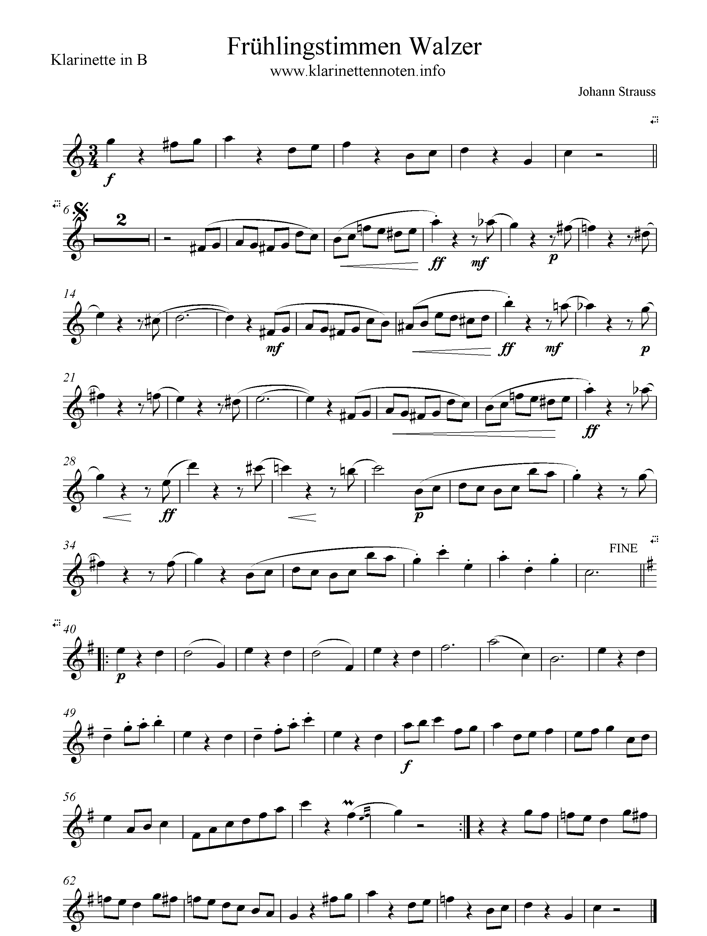 Johann Strauss op. 410, C-Dur, Noten